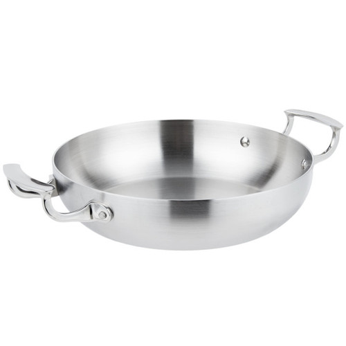 Vollrath 49424 10-1/4" Dia. Stainless Steel / Aluminum Miramar Display Cookware French Omelet Pan