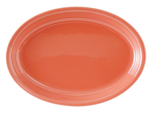 Tuxton BNH-1552 Ceramic Cinnebar Oval / Oblong Platter (6 Each Per Case)