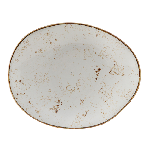 Tuxton GGA-651 10" Porcelain Agave Free form Plate (1 Dozen)