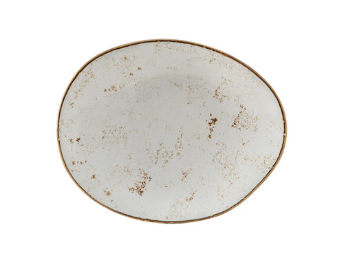 Tuxton GGA-651 10" Porcelain Agave Free form Plate (1 Dozen)