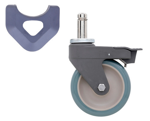 Metro 5PCBXM Polymer Stem Caster Brake 5" Dia. 1-1/4"W Face 300 Lbs. Capacity