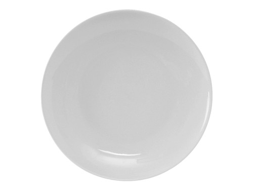 Tuxton VPA-102 10-1/4" Porcelain Porcelain White Round Plate (1 Dozen)