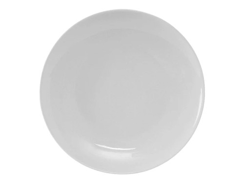 Tuxton VPA-102 10-1/4" Porcelain Porcelain White Round Plate (1 Dozen)