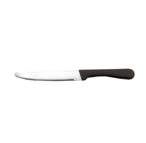 American Metalcraft KNF2 5" Stainless Steel Steak Knife with Jumbo Black Plastic Handle - 25 Dozen per Case