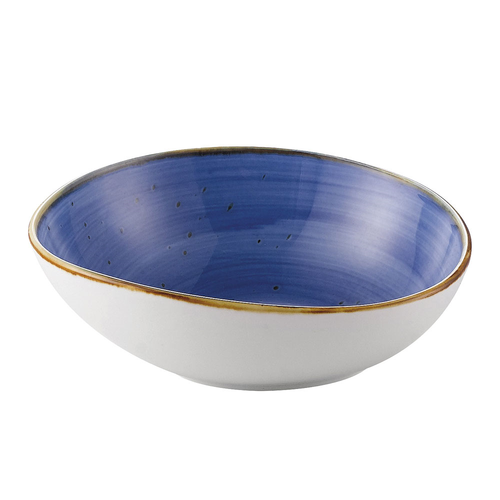 CAC China TUS-B7-BLU 20 Oz. Starry Night Blue Porcelain Round Tucson Soup or Salad Bowl (2 Dozen Per Case)