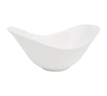CAC China SHER-72 11" L Bone White Porcelain Boat Shape Sheer Spirit Dish (1 Dozen)