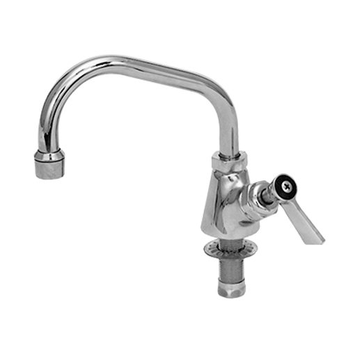 Fisher 58025 10" Swing Spout Single Hole Stainless Steel Deck Mount Faucet
