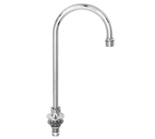 Fisher 3816 Deck Mount Base Single Hole 12" Rigid Gooseneck Spout 1/2" Slip Joint Faucet