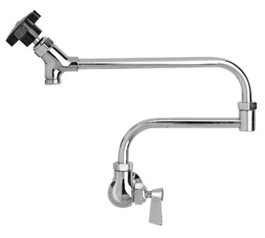 Fisher 4731 11" Control Swing Spout and 13" Double-Jointed Assembly Wall Mount Brass Single Hole Faucet