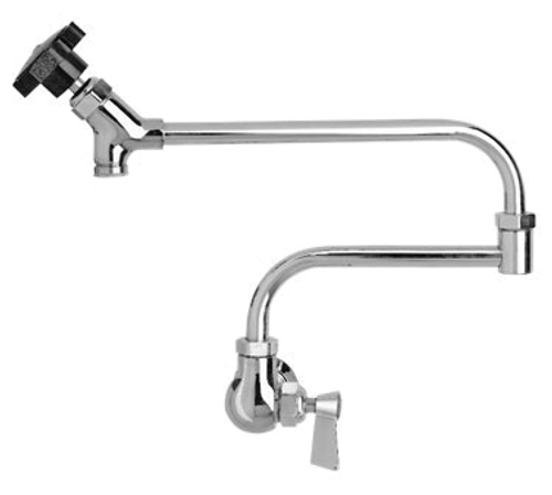 Fisher 4731 11" Control Swing Spout and 13" Double-Jointed Assembly Wall Mount Brass Single Hole Faucet