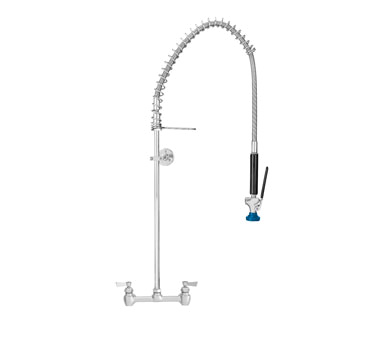 Fisher 67989 8" Backsplash Control Valve 21" Riser 36" Hose 1.15 Max GPM Stainless Steel Pre-Rinse Unit