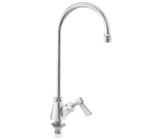 Fisher 3015 12" Swivel Gooseneck Spout Single Hole Brass Deck Mount Faucet