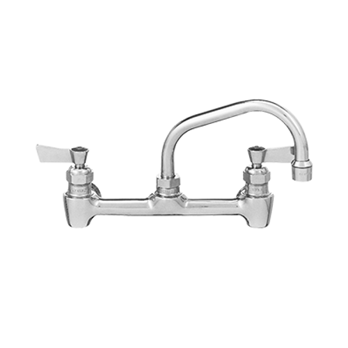 Fisher 61204 6" Swing Spout Stainless Steel Backsplash Mount Faucet