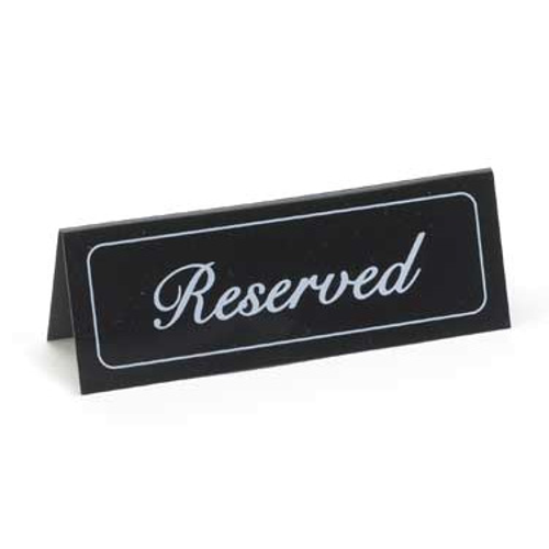 Cal-Mil 285 5-3/4"W Black Vinyl Reserved Message Tent