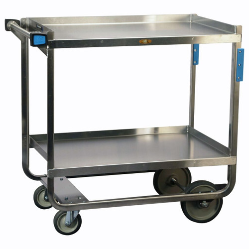 Lakeside 958 Tough Transport 55" W Stainless Steel Solid 2 Shelves Utility Cart