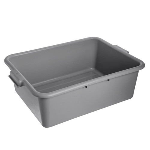 Vollrath 1527-31 Traex 21-3/4"W x 15-1/2"D x 7" Deep Gray High Density Polyethylene Bus Tub