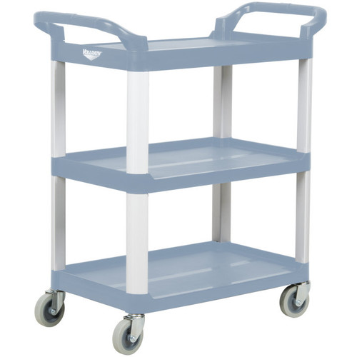 Vollrath 97005 Gray Multi-Purpose Utility Cart With Three Shelves