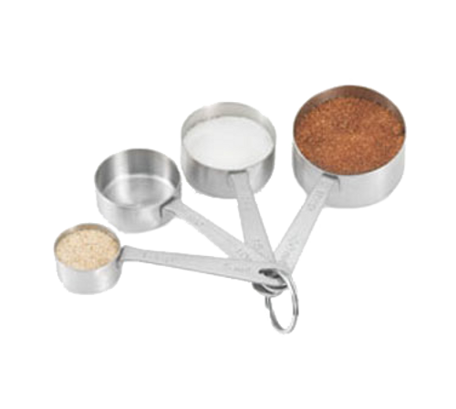 Vollrath 46589 Stainless Steel Four-Piece Straight-Sided Measuring Spoon Set