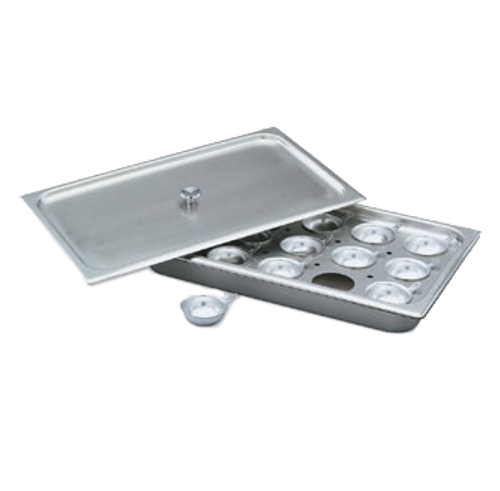 Vollrath 75070 Half Size Stainless Steel Egg Poacher/Juice Glass Holder