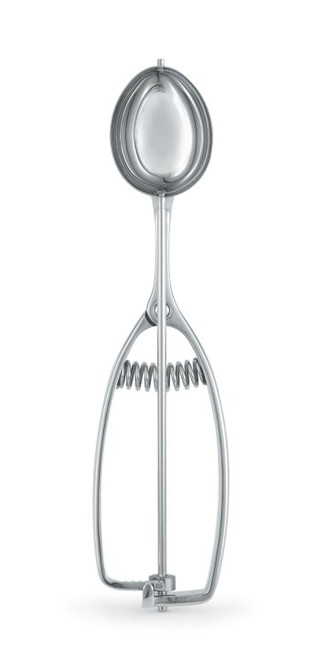 Vollrath 47200 0.75 oz Oval Stainless Steel Squeeze Handle Disher