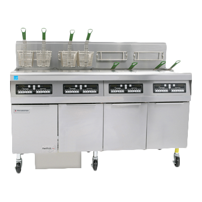 Frymaster FPPH455-NG 50 Lbs. Stainless Steel Natural Gas Frymaster Fryer Battery - 320,000 BTU