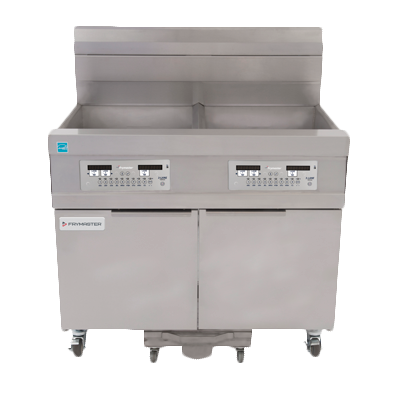 Frymaster 21814GF-NG 63 Lbs. Stainless Steel Natural Gas Frymaster Fryer Battery - 238,000 BTU