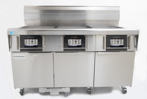 Frymaster 3FQG60T-LP 63 Lbs. Stainless Steel Liquid Propane Frymaster FilterQuick Fryer Battery - 357,000 BTU