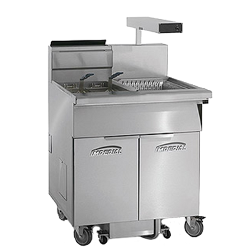 Imperial IFSCB-550-OP-C-NG Natural Gas Stainless Steel Fryer - 70,0000 BTU