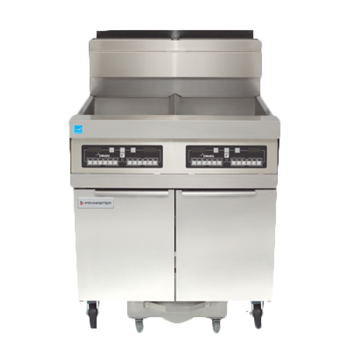 Frymaster SCFHD450G-NG 50 Lbs. Stainless Steel Natural Gas Frymaster Decathlon HD Series Fryer Battery - 400,000 BTU