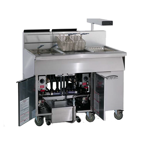 Imperial IFSCB-375-NG Natural Gas Stainless Steel Fryer - 280,000 BTU