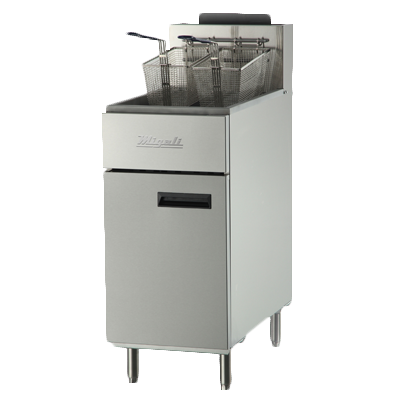 Migali C-F40-NG Natural Gas Stainless Steel Fryer - 102,000 BTU