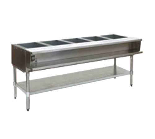 Eagle Group AWT5-NG-1X 5 Pan Natural Gas Water Bath Hot Food Table - 30,000 BTU