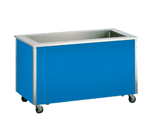 Vollrath 37045 46"W x 28"D x 34"H Stainless Steel 3 Pan Modular Cold Food Station Fully Enclosed 4-Series Signature Server Stainless Steel Countertop with Cold Food Station