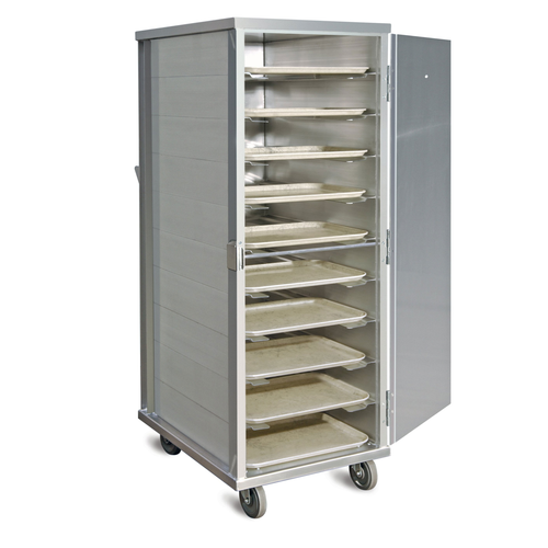 Dinex DXPAL2T1D16 24.25" W x 32.63" D x 55.63" H Aluminum Tray Delivery Cart
