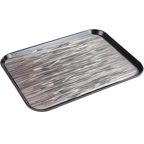 Dinex DXSMC1418NSQ03 14" X 18" Black Quarry Fiberglass Patient Tray