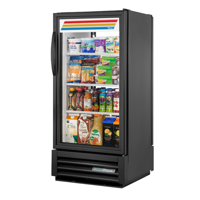 True GDM-10PT-HC~TSL01 One-Section Glass Door Pass-Thru Refrigerated Merchandiser
