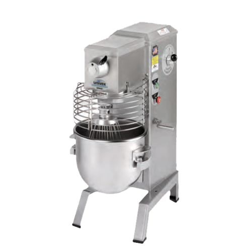 Univex SRM20+ 19.25" W x 35.75" H x 27.38" D 20 Qt. Stainless Steel Variable Speed Food Mixer