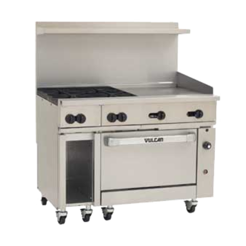 Vulcan 48S-4B24GT 48" Gas Restaurant Range - 30,000 BTU