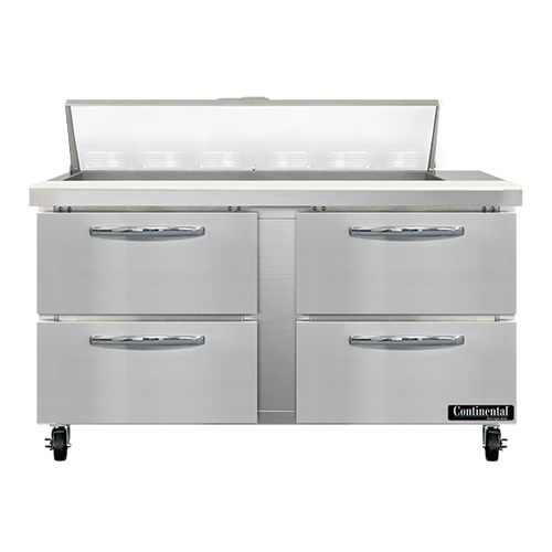 Continental Refrigerator SW60N12-D 60" W Two-Section Four Drawer Sandwich Unit