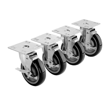 Krowne 28-107S 5" Plate Caster - 4/Set