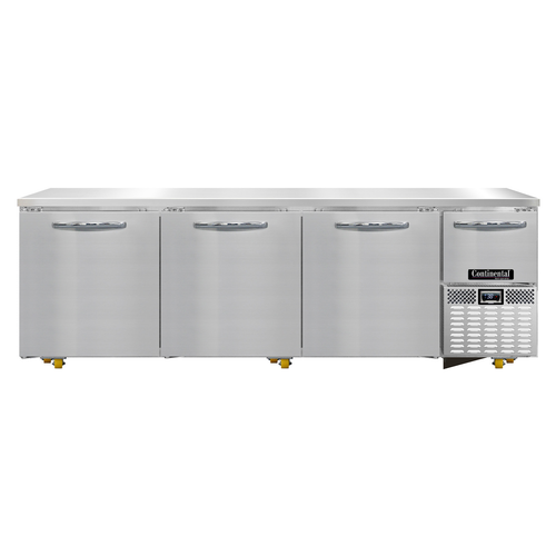 Continental Refrigerator RA93N-U 93.19"W Four-Section Undercounter Refrigerated Base