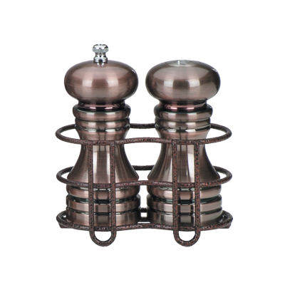 Chef Specialties 900556 5" High Chef Home Cookin' Series Pepper Mill / Salt Shaker Set