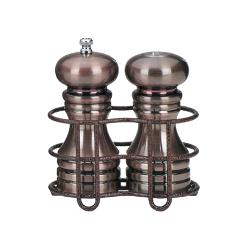 Chef Specialties 900556 5" High Chef Home Cookin' Series Pepper Mill / Salt Shaker Set