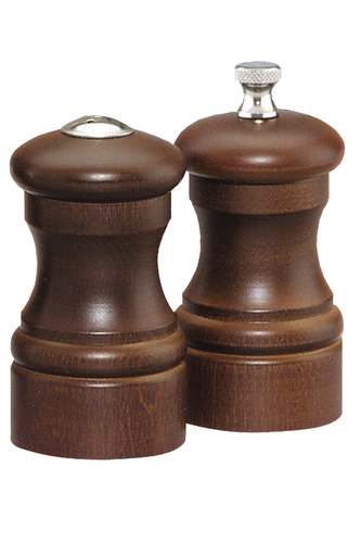 Chef Specialties 04100 4" Chef Professional Series Capstan Salt /Pepper Shaker Mill Set
