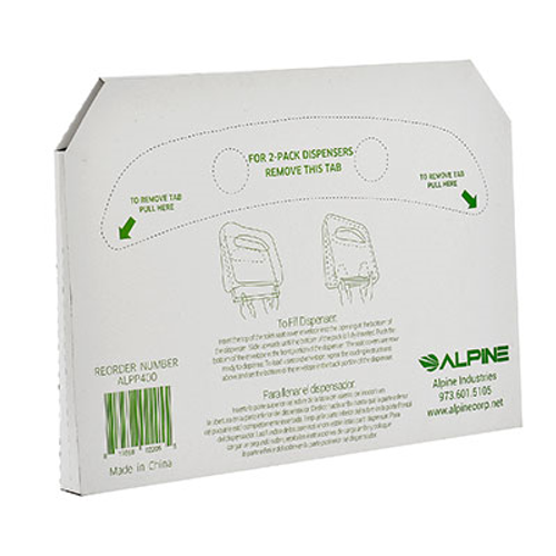 Alpine ALPP400-C Half-Fold Flushable Toilet Seat Cover 250 Sheets (Pack of 20)