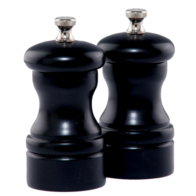 Chef Specialties 04502 4" Chef Professional Series Capstan Salt Mill/Pepper Mill Set