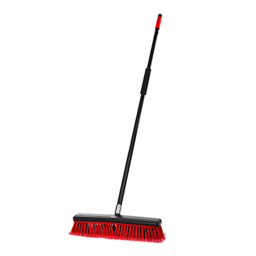 Alpine ALP4600-18-2 18"L Red PET Bristles 2-in-1 Squeegee and Push Broom