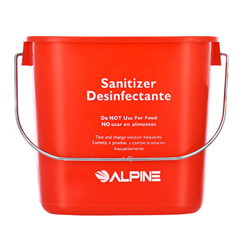 Alpine ALP486-6-RED 6 Qt. Red Plastic Sanitizing and Cleaning Pail