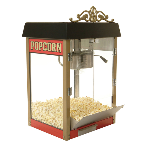 Winco 11080  8 Oz. Street Vendor Red Popcorn Machine - 120V 1430W