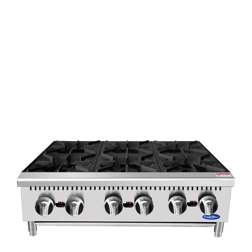 Atosa ACHP-6-LP 36" W Stainless Steel Liquid Propane Countertop CookRite Hotplate - 192,000 BTU